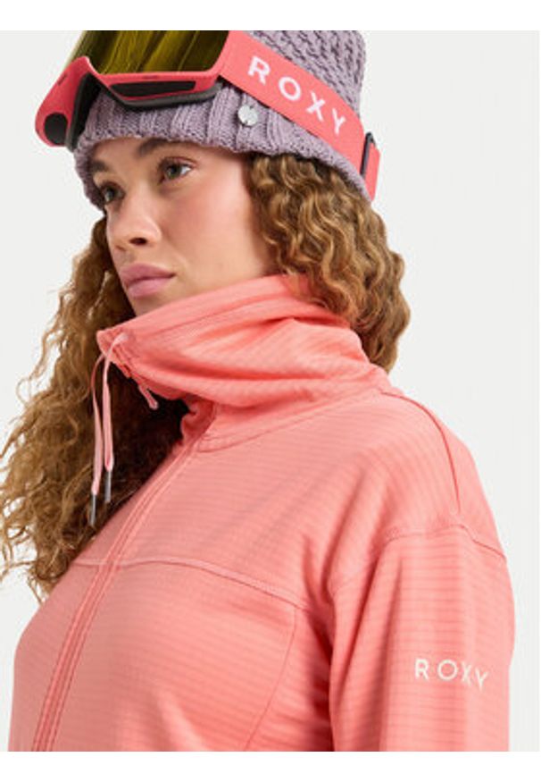 Roxy Bluza techniczna Vertere Full Zip ERJFT04974 Pomarańczowy Regular Fit. Kolor: pomarańczowy. Materiał: syntetyk