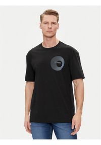Calvin Klein Jeans T-Shirt Frequency Logo J30J325200 Czarny Regular Fit. Kolor: czarny. Materiał: bawełna #1