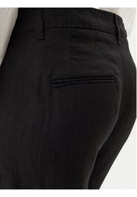 Marella Chinosy Perugia 2513131192200 Czarny Regular Fit. Kolor: czarny. Materiał: len #2