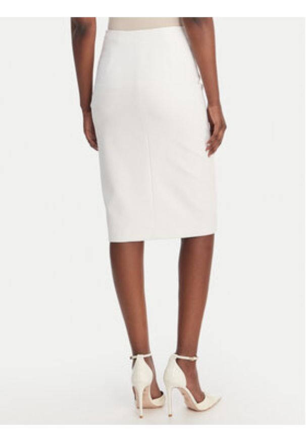 Elisabetta Franchi Spódnica ołówkowa GO-147-61E2-V320 Biały Regular Fit. Kolor: biały. Materiał: syntetyk