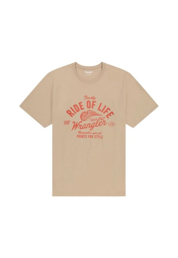 Wrangler - MESKA KOSZULKA WRANGLER AMERICANA TEE TIMBERWOLF 112362788