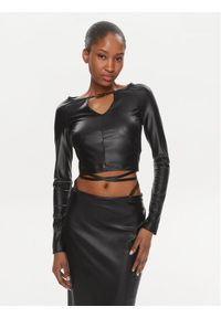 Versace Jeans Couture Bluzka 76HAM204 Czarny Skinny Fit. Kolor: czarny. Materiał: syntetyk #1