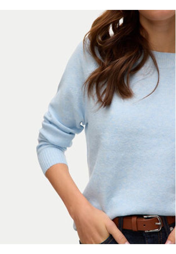 Vero Moda Sweter Doffy 10201022 Błękitny Regular Fit. Kolor: niebieski. Materiał: syntetyk