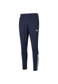 Puma - Męskie Spodnie Do Biegania TeamLIGA. Kolor: niebieski