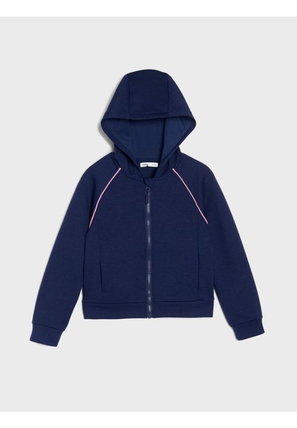 Sinsay - Bluza z kapturem Active - granatowy. Typ kołnierza: kaptur. Kolor: niebieski