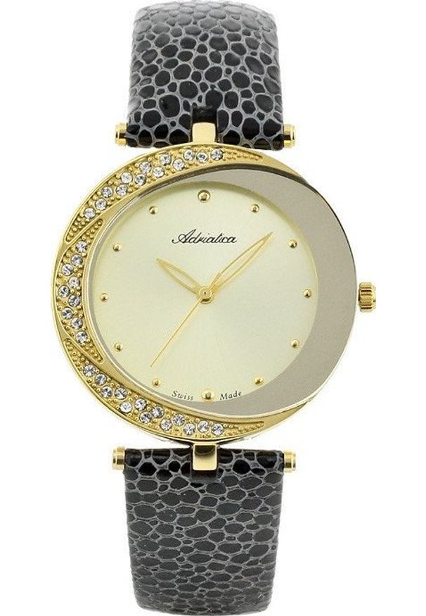 Zegarek Adriatica Zegarek damski Adriatica A3800.1241QZ czarny. Kolor: czarny