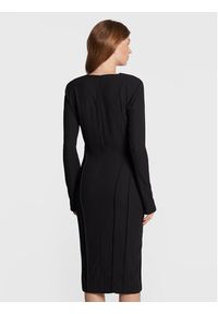 Babylon Sukienka koktajlowa R_E00788 Czarny Slim Fit. Kolor: czarny. Materiał: syntetyk. Styl: wizytowy