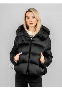Pinko Kurtka "Giza" | 1G16CJ Y762 | Giza | Kobieta | Czarny. Typ kołnierza: kaptur, kołnierzyk stójkowy. Kolor: czarny. Materiał: poliamid. Wzór: aplikacja #6