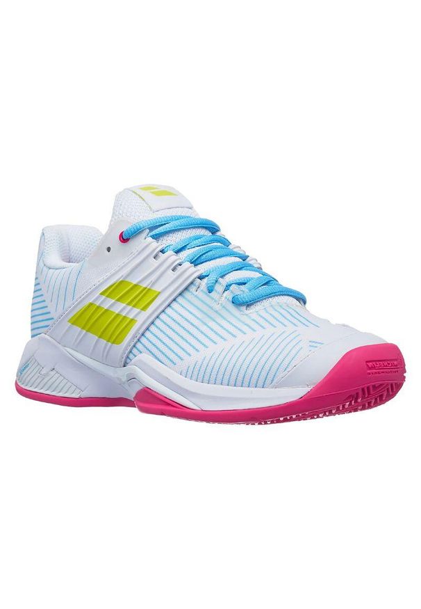 Buty do tenisa damskie Babolat Propulse Fury Clay 22. Kolor: biały, wielokolorowy, różowy, niebieski. Sport: tenis