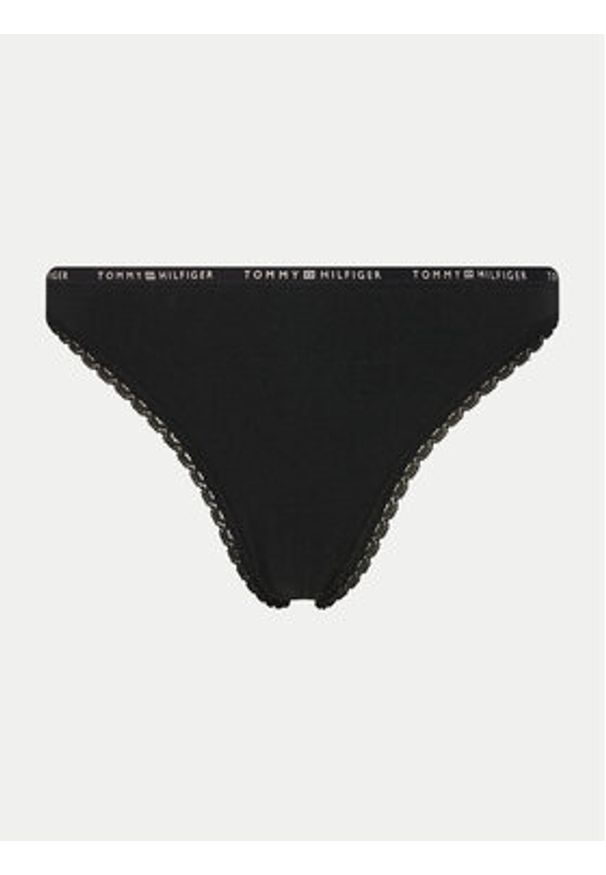 TOMMY HILFIGER - Tommy Hilfiger Komplet 3 par stringów UW0UW05954 Czarny. Kolor: czarny. Materiał: bawełna