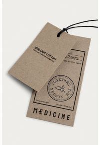 medicine - Medicine - Spodnie Basic. Kolor: beżowy. Materiał: bawełna, materiał #4