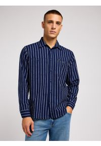Lee - WRANGLER MĘSKA KOSZULA LEE WORKER SHIRT 2.0 INDIGO WIDE 112349938
