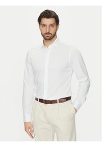 Michael Kors Koszula MD0MD91498 Biały Slim Fit. Kolor: biały. Materiał: bawełna