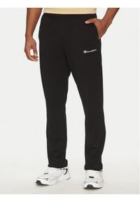Champion Spodnie dresowe 220305 Czarny Straight Fit. Kolor: czarny. Materiał: bawełna