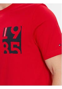 TOMMY HILFIGER - Tommy Hilfiger T-Shirt MW0MW32607 Czerwony Regular Fit. Kolor: czerwony. Materiał: bawełna #3