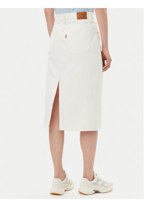 Levi's® Spódnica jeansowa 001VH-0002 Écru Regular Fit. Materiał: bawełna