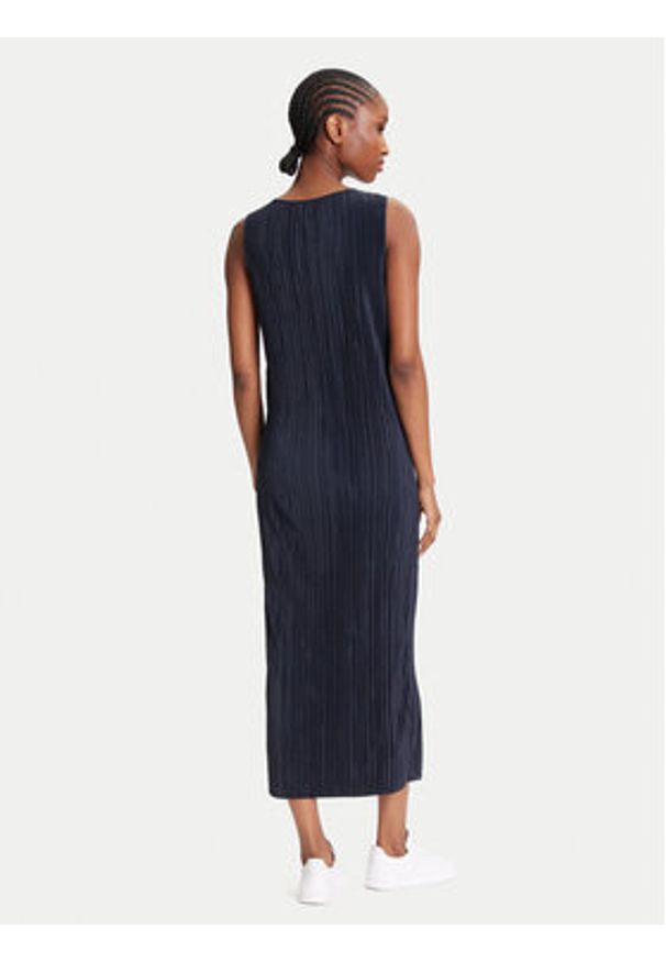 Calvin Klein Sukienka codzienna LV044A211G Granatowy Slim Fit. Okazja: na co dzień. Kolor: niebieski. Materiał: syntetyk. Typ sukienki: proste. Styl: casual