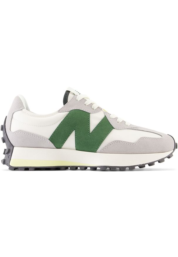 Buty damskie New Balance WS327PU – szare. Okazja: na co dzień. Kolor: szary. Materiał: skóra, guma, dresówka, materiał. Szerokość cholewki: normalna. Sezon: wiosna