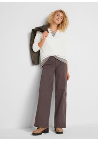 bonprix - T-shirt bawełniany z długim rękawem, w optyce 2 w 1. Kolor: biały. Materiał: bawełna. Długość rękawa: długi rękaw. Długość: długie #2