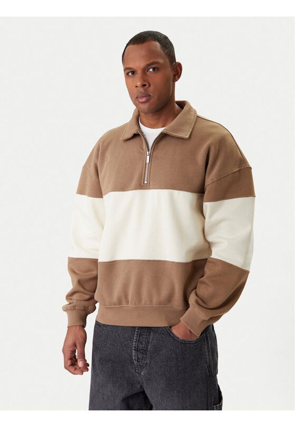 Only & Sons Bluza Byorn 22031400 Beżowy Oversize. Kolor: beżowy. Materiał: syntetyk, bawełna