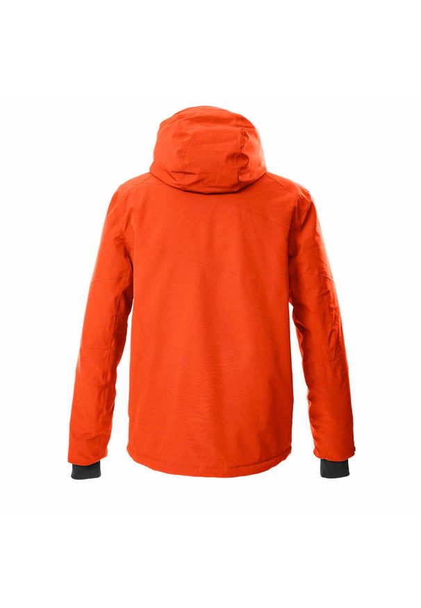 Kurtka narciarska z kapturem Killtec KSW 24. Typ kołnierza: kaptur. Kolor: wielokolorowy, żółty, pomarańczowy. Sezon: zima. Sport: narciarstwo