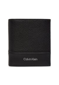 Calvin Klein Portfel męski K50K512502 Czarny. Kolor: czarny. Materiał: skóra #1