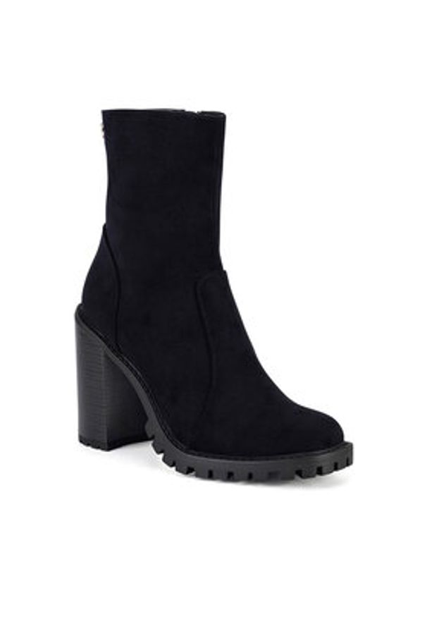 Nine West Botki WFA2947-1 Czarny. Kolor: czarny. Materiał: materiał