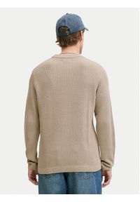 Jack & Jones - Jack&Jones Sweter Dover 12278816 Beżowy Regular Fit. Kolor: beżowy. Materiał: syntetyk