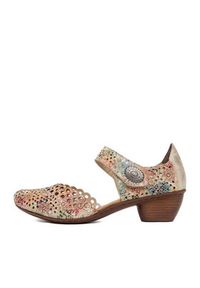 Rieker Półbuty 43753-91 Beżowy. Kolor: beżowy. Materiał: zamsz, skóra #5