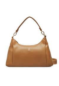 TOMMY HILFIGER - Tommy Hilfiger Torebka Th Essential Shoulder Bag AW0AW18373 Brązowy. Kolor: brązowy. Materiał: skórzane #5