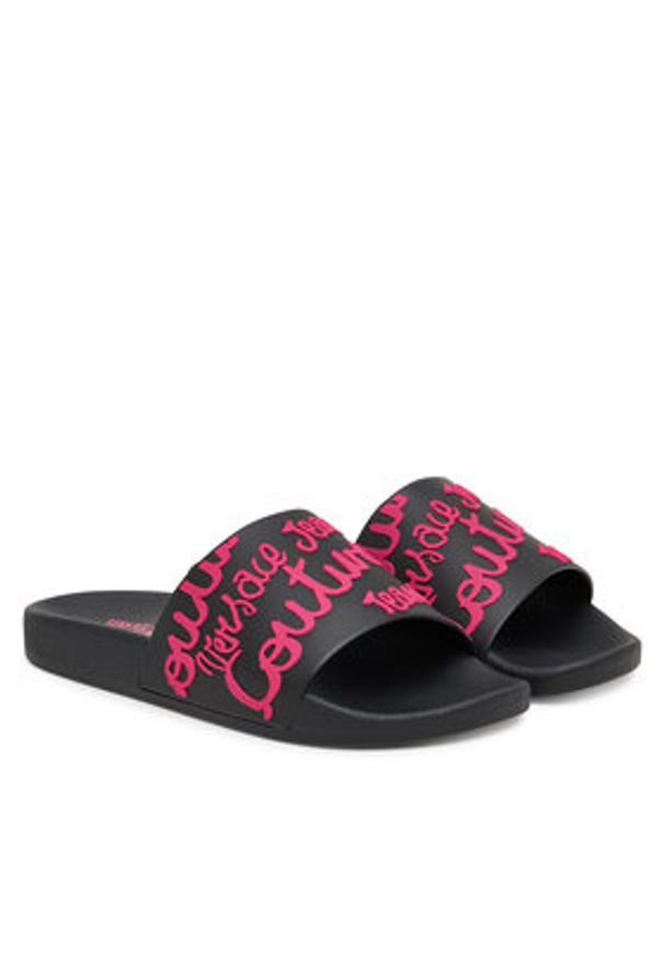 Versace Jeans Couture Klapki 79VA3SQ1 Czarny. Kolor: czarny