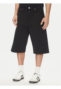 Jack & Jones - Jack&Jones Szorty jeansowe Owen 12277167 Czarny Baggy Fit. Kolor: czarny. Materiał: bawełna