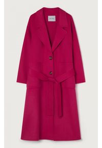 AMERICAN VINTAGE - Płaszcz w kolorze fuksji American Vintage. Kolor: różowy. Materiał: poliester, wełna. Długość rękawa: długi rękaw. Długość: długie. Styl: vintage #1