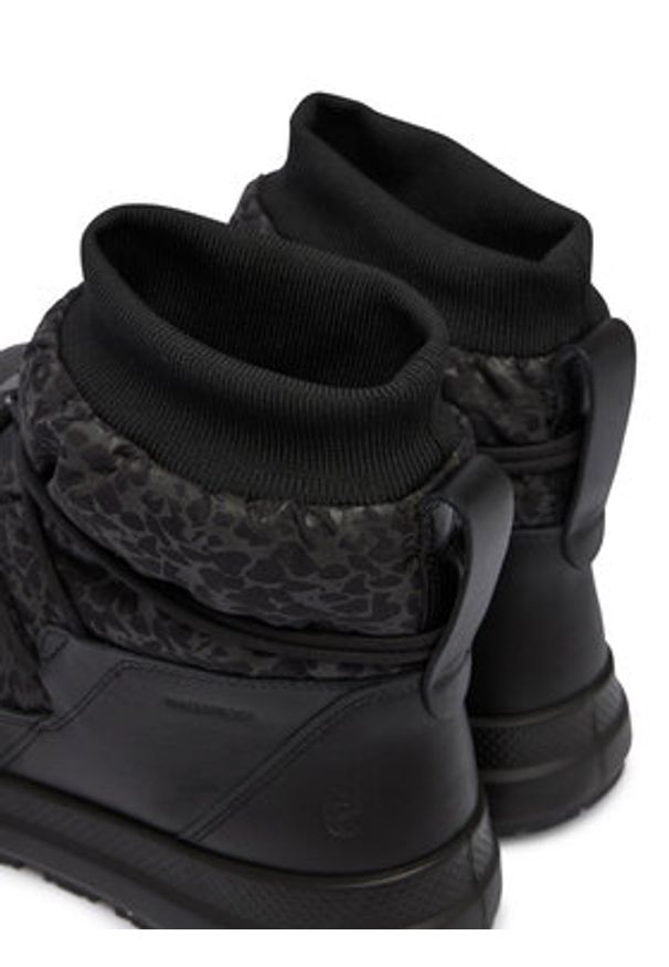 ecco - ECCO Śniegowce Solice 42022361405 Czarny. Kolor: czarny. Materiał: materiał