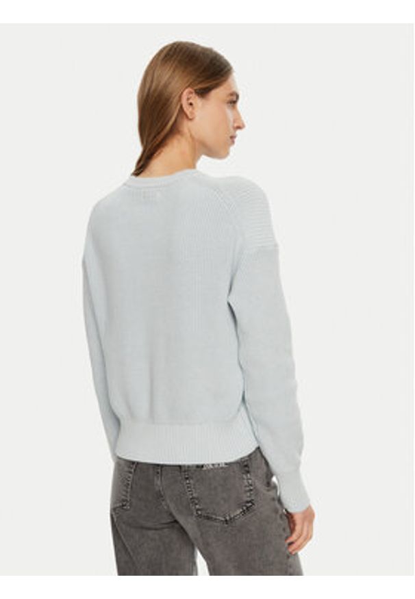 Guess Jeans Sweter W4BR08 Z3HM1 Niebieski Regular Fit. Kolor: niebieski. Materiał: syntetyk