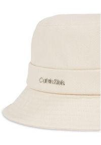 Calvin Klein Kapelusz Back Tie Bucket K60K613161 Écru. Materiał: bawełna, materiał