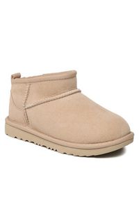 Ugg Śniegowce Kids' Classic Ultra Mini 1130750K Beżowy. Kolor: beżowy. Materiał: skóra