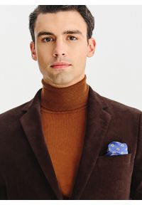 Pako Lorente - PAKO LORENTE - Brązowa sztruksowa marynarka męska. Okazja: na co dzień. Kolor: brązowy, niebieski. Materiał: sztruks. Styl: casual #4