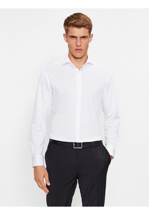 BOSS - Boss Koszula P-Hank-Spread-C1-222 50503533 Biały Slim Fit. Kolor: biały. Materiał: syntetyk