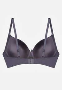 Renee - Granatowy Gładki Biustonosz o Klasycznym Fasonie Zdobiony Kokardką Caloris. Kolor: niebieski. Wzór: aplikacja, gładki #8