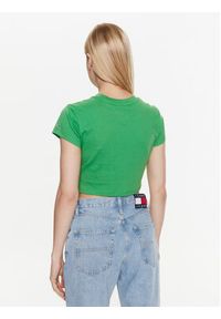 Tommy Jeans T-Shirt Essential Logo DW0DW15444 Zielony Regular Fit. Kolor: zielony. Materiał: bawełna, syntetyk #5