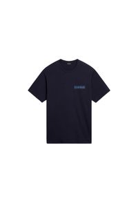 Koszulka Napapijri Hill. Kolor: niebieski. Materiał: bawełna #1