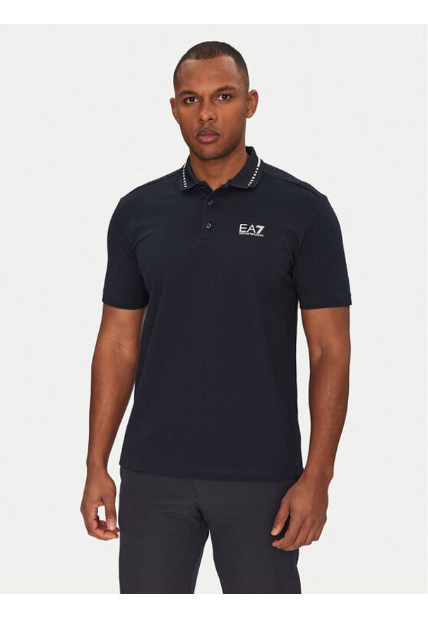 EA7 Emporio Armani Polo 7M000184 AF13511 UB102 Granatowy Regular Fit. Typ kołnierza: polo. Kolor: niebieski. Materiał: bawełna