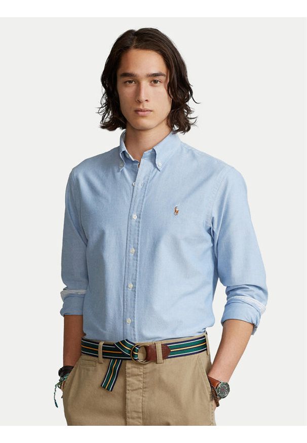 Polo Ralph Lauren Koszula Classics 710767444001 Niebieski Slim Fit. Typ kołnierza: polo. Kolor: niebieski. Materiał: bawełna