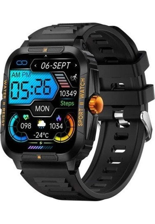 Smartwatch Colmi Smartwatch Colmi P76 (czarno- pomarańczowy). Rodzaj zegarka: smartwatch. Kolor: wielokolorowy, pomarańczowy, czarny
