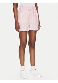 Tommy Jeans Szorty materiałowe DW0DW20360 Różowy Regular Fit. Kolor: różowy. Materiał: bawełna #1