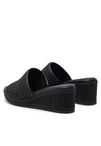 TOMMY HILFIGER - Tommy Hilfiger Espadryle Th Rope Wedge Sandal FW0FW07927 Czarny. Kolor: czarny