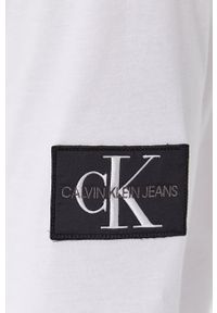 Calvin Klein Jeans - Longsleeve. Okazja: na co dzień. Kolor: biały. Materiał: bawełna, dzianina. Długość rękawa: długi rękaw. Wzór: gładki. Styl: casual #2