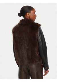 TwinSet - TWINSET Kurtka z imitacji skóry 252TP2420 Brązowy Regular Fit. Kolor: brązowy. Materiał: skóra #6