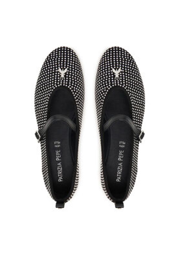 Patrizia Pepe Baleriny PPJ925.01 Czarny. Kolor: czarny. Materiał: materiał